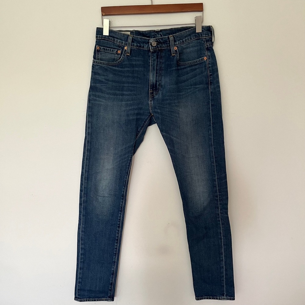 Levis Premium 510 Skinny Fit Mens Jeans 32x34 Medium Wash Blue Denim 05510-0931